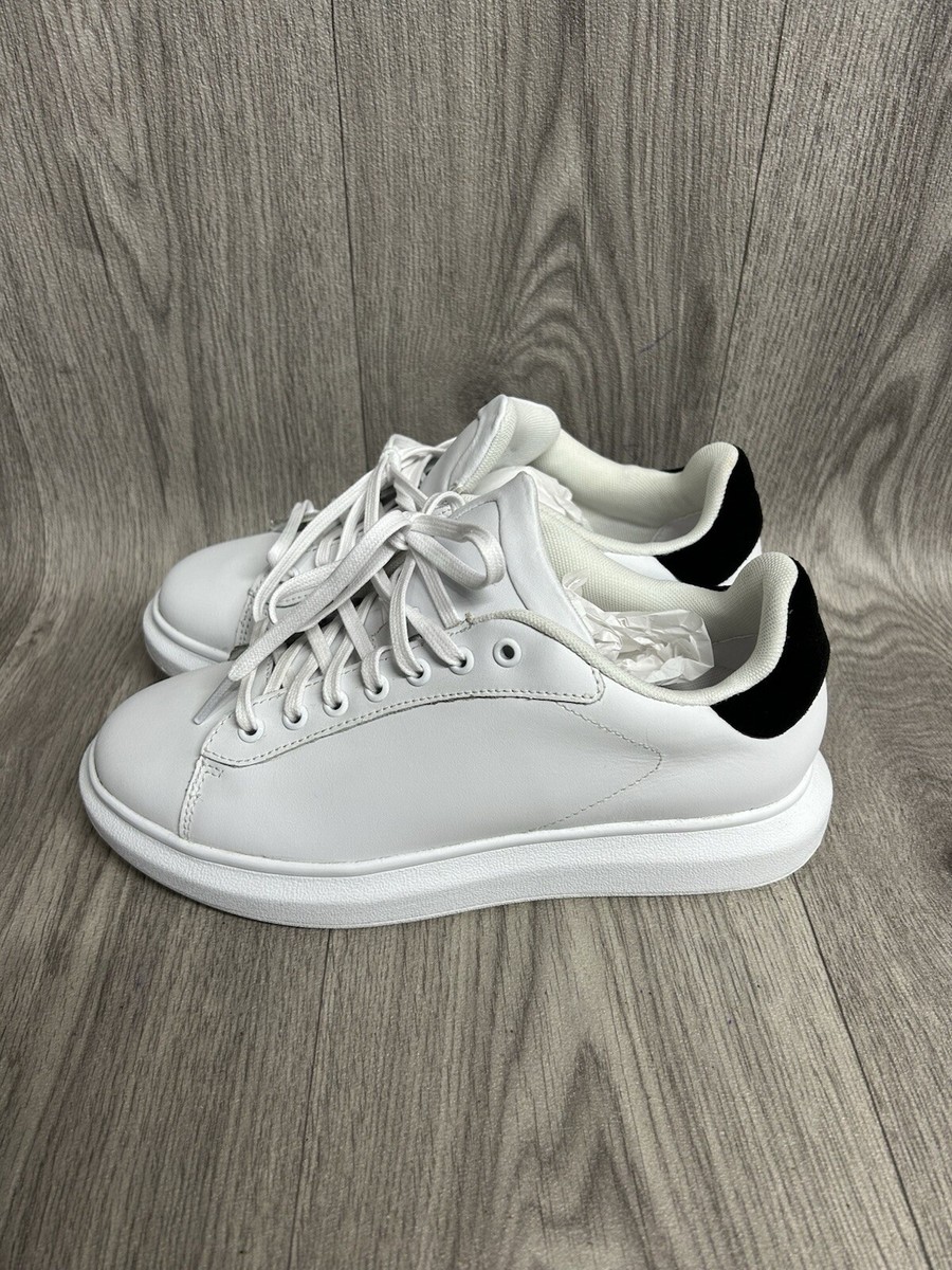 Low Trainer Jack Wills Trainers Jack Wills Womens Platform Leather Trainer  (White/Black) Sports