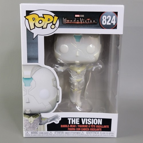 White Vision Marvel Funko POP! #824 Wanda Vision Bobble-Head - New | eBay