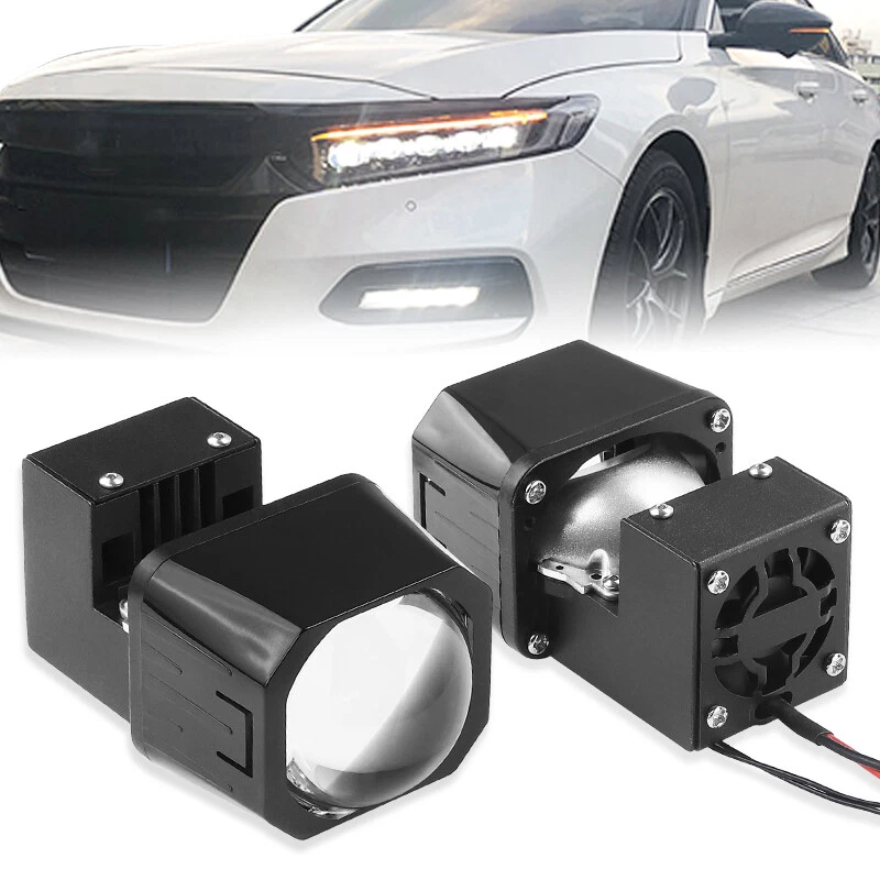 6X 1.5'' Mini Headlight Bi LED Projector Lens Hi/Lo 80W 6000K Universal Retrofit - Image 2 of 4