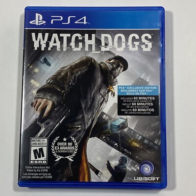 Watch Dogs PlayStation 4 PS4 Good Condition Tested With Manual