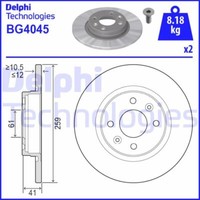 2X Delphi BG4045 Bremsscheibe FüR Dacia Renault Smart