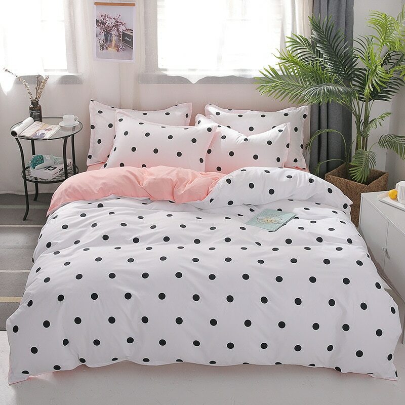 Pink Polka Dot Pattern Bedding Sets 