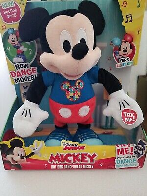 Disney Junior Mickey Mouse Hot Dog Dance Break Mickey Plush New Package tested 886144300615 | eBay