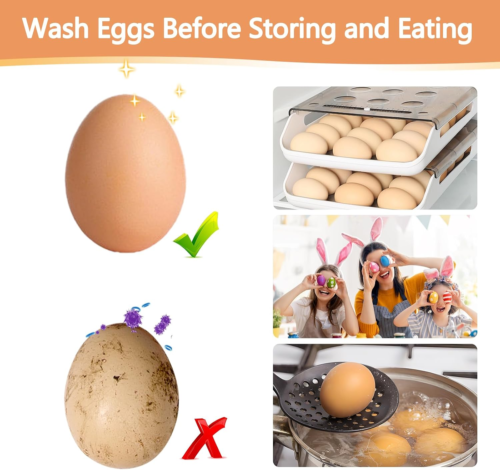 Egg Brush, Egg Washer for Fresh Eggs, Multifunctional Silicone Vegetable/Egg Bru - Picture 4 of 6