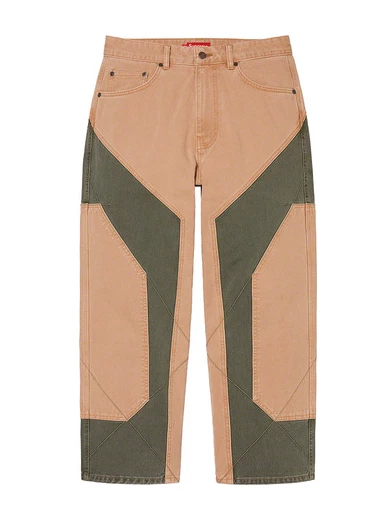 Jean lambrissé Supreme 2 tons marron vert taille 38 rare LIVRAISON MAINTENANT