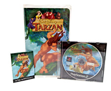 Lot of 3 Disney's Tarzan Items VHS Tape, PlayStation 2 Game, + Promotional Pin