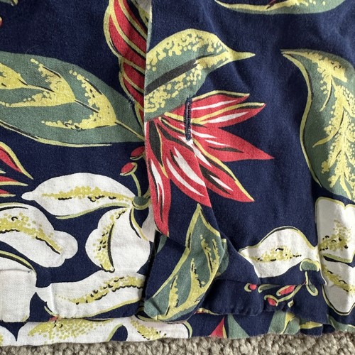 VINTAGE Hilo Hattie Hawaiian Shirt Womens Medium Blue Floral Burst Cotton Rayon - Picture 3 of 12