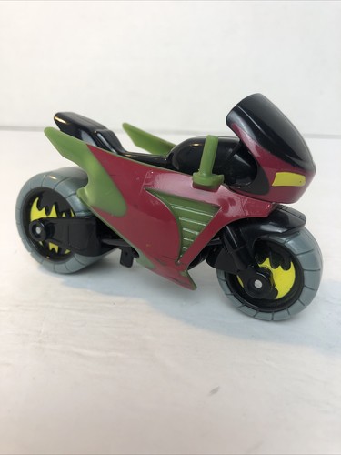 2008 Marvel Fisher Price Batman Robin Motorcycle Green/Black - Picture 2 of 7