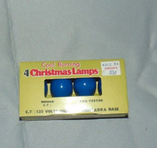 Christmas Replacement Bulbs C 7 1/2 Blue Indoor Candleabra Base