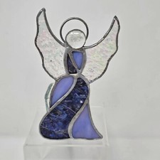 Stained Glass 3D Angel Candle Votive Holder Artist Made Original Art Christmas