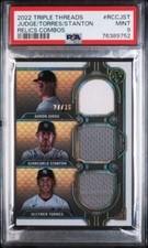 2022 Topps Triple Threads Judge/Torres/Stanton Relic Combos Game Used #27/36