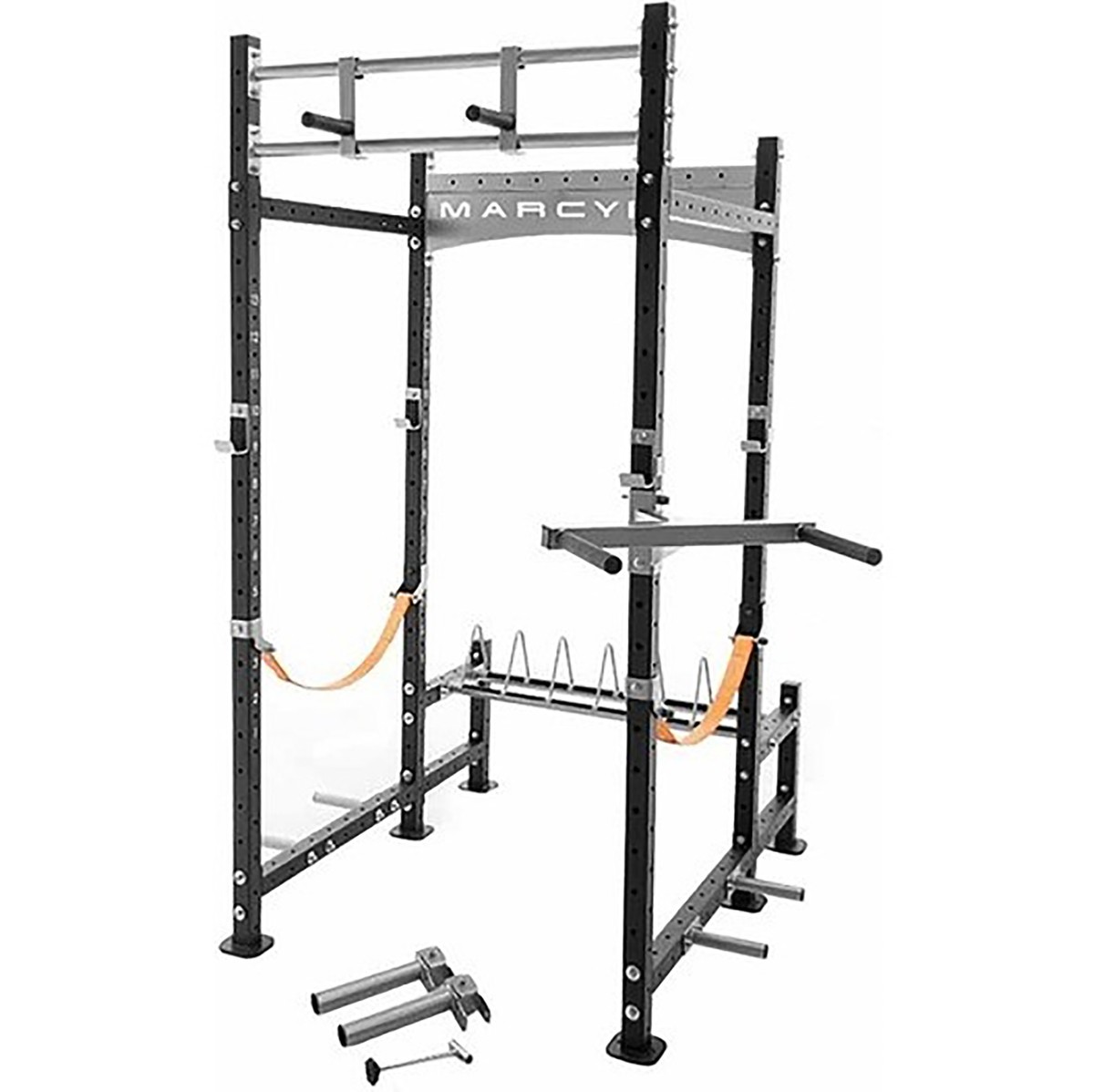 Adjustable Power Rack Cage Weight Training Pull Ups Dips Gym