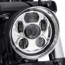 Chrome 5-3/4" 5.75" LED Headlight High Low for Harley Sportster XL 883 1200 Dyna