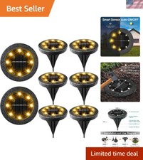Wireless Solar Garden LED Lights - 8 Pack with 600mAh Rechargeable Batteries