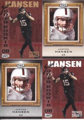 JUSTICE HANSEN 2019 SAGE Premier Draft (4) lot base + golds + Portrait ARK STATE