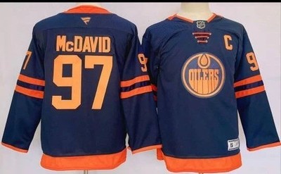 NWT Connor Mcdavid #97 Edmonton Oilers Navy Jersey Stitched