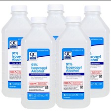 Quality Choice 91 Isopropyl Alcohol First Aid Antiseptic, 16 FL OZ - 5 Pack