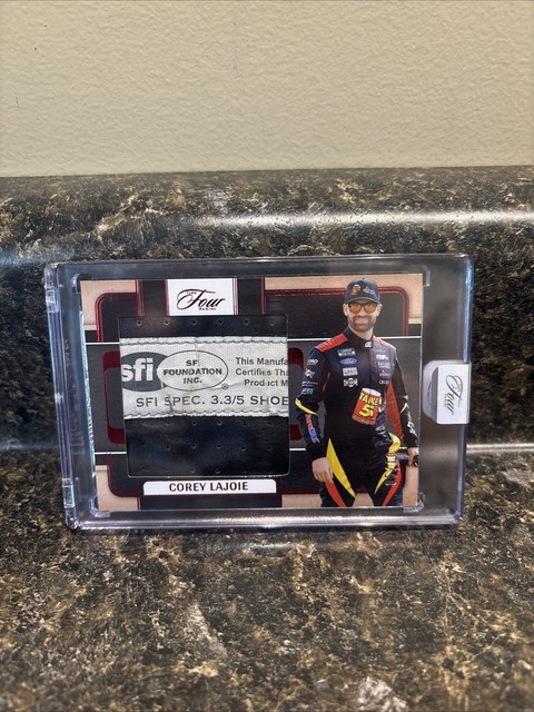 2025 Panini Turn Four NASCAR Corey LaJoie Jumbo Shoes Red /10 #20