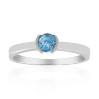 Cavill Ring Aus Sterlingsilber 925 Platiniert 0,56Ct Blauer Zirkon Damenschmuck