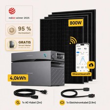 Sunshare Glory 800Wp 4kWh Speicher Balkonkraftwerk ohne Halter …