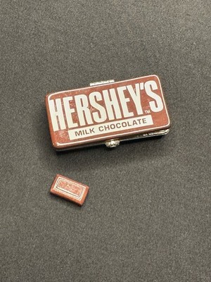 VTG Hershey's Chocolate Porcelain Hinged Trinket Box w Bar  Midwest Cannon  VGUC