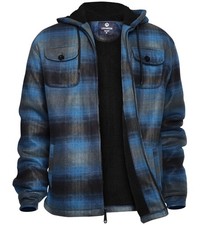 Mens Heavyweight Hoodies Zipper Fleece Sweatshirt Heavy Sherpa Lined Hooded W...