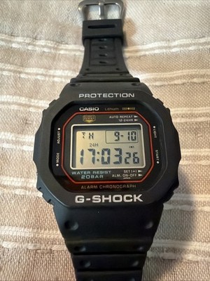 Casio G-Shock Digital 5000 Series Black Stainless Steel Watch DW5000R-1A
