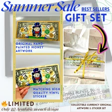 Mr Monopoly Crypto Currency Collector Gift Set BTC Art XRP Art Birthday Gift