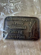 MISSISSIPPI ARMY NATIONAL GUARD CAREERIST Belt Buckle. New