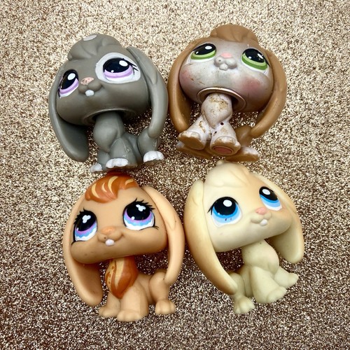 Hasbro LPS Littlest Pet Shop Lot 4 Lopearred Bunnies Rabbits #185 #95 ...