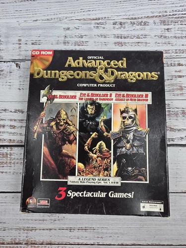 Official Advanced Dungeons & Dragons (EYE OF THE BEHOLDER 1,2,3)CD-ROM Complete