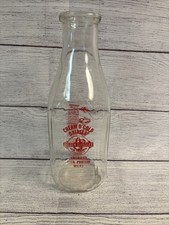 Cream O' Gold Dairies Square Pyroglazed Quart Milk Bottle EUC  FAST SHIPPING 