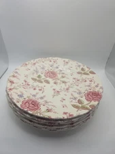 6 Rose Chinz Johnson Bros 10 Inch Dinner Plates Floral England