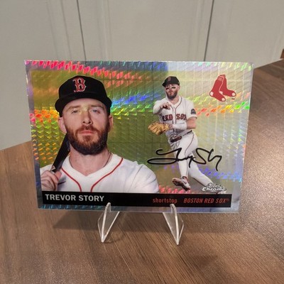 2025 Topps Chrome Platinum Prism Refactor #42 Trevor Story, Boston Red Sox