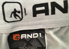 Men's Sz. S AND1 Black & Silver Grey Elastic Waist Basketball Shorts 8" Inseam — photo 3
