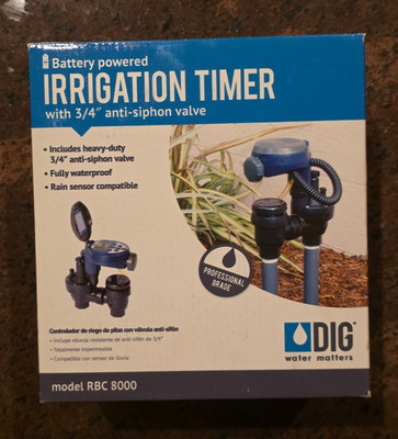 DIG RBC 8000 Irrigation Timer 3/4 in. with Anti-Siphon Valve