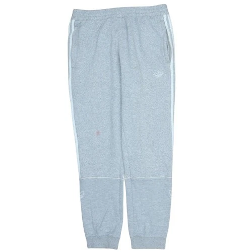Adidas Mens Grey L Sweatpants Jogger Trousers Elastic Waist