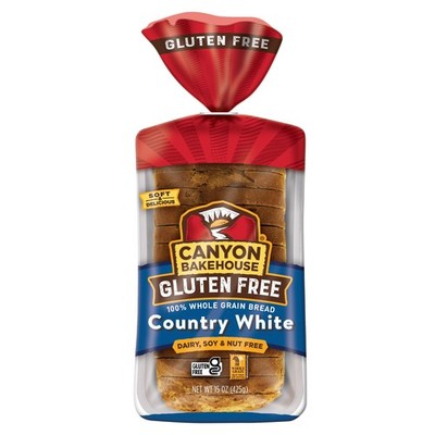  Country White Gluten Free Bread, 100% Whole Grain Sandwich Bread, Fresh, 15 oz