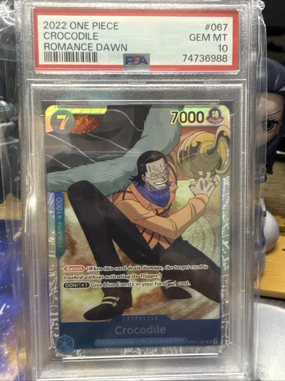 ✅One Piece 2022 Romance Dawn OP01-067 SR Crocodile PSA 10 English