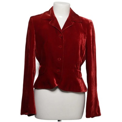 Anne Klein, Blazer, Größe: 36, Rot, Polyester/Seide/Viskose, Einfarbig #mny