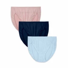 VANITY FAIR Radiant  3-Pair Hi-Cut Brief Underwear Panties Women’s Size 3XL 10