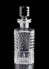 Waterford Square Decanter & Stopper Elegant Vintage Crystal Barware Signed