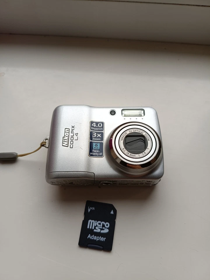 🔥Nikon Coolpix L4 Silver 4.0MP digital compact camera🔥WORKing FULL Set🔥 - Image 3 of 4