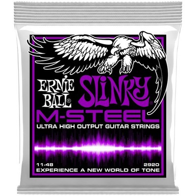Saiten E-Gitarre Ernie Ball Power Slinky M-Steel EB2920.011-048 Gitarrensaiten E