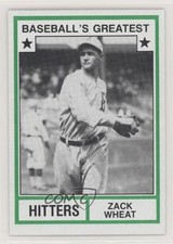 1982 TCMA Baseball's Greatest Hitters Tan Back Zack Wheat #1982-36 HOF te2