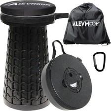 Upgraded Collapsible Stool with Thick Cushion, 800Lbs Max Load, Adjustable Heigh