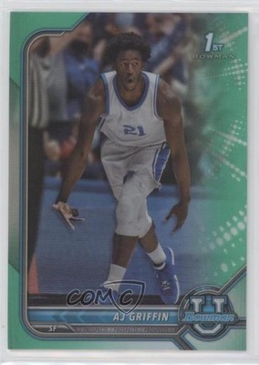 2021-22 Bowman U Aqua Refractor 61/250 AJ Griffin #11 7s2