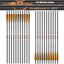 sanlida Archery Warpath 8, 24 PCS, 0.006" Straightness, 100% Pure Carbon Cros...