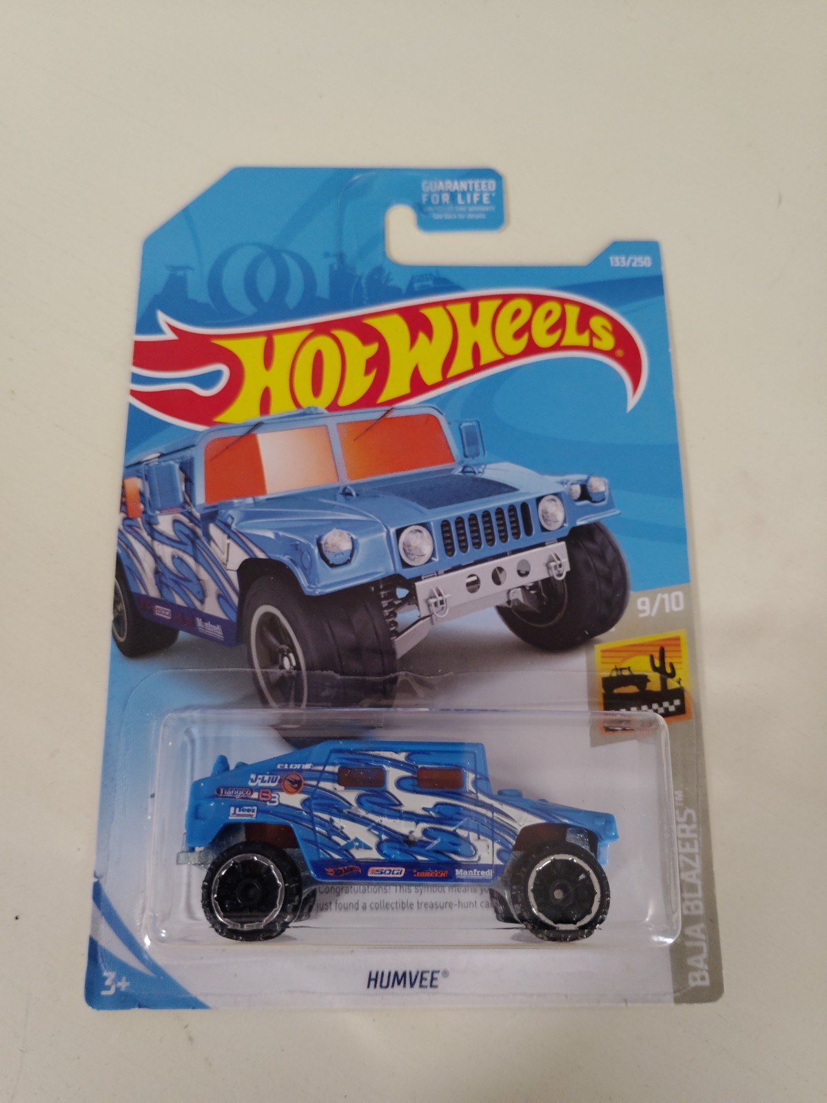 Hot Wheels 2019 Treasure Hunt #133 Baja Blazers Humvee Blue with Black ORUT6Sp