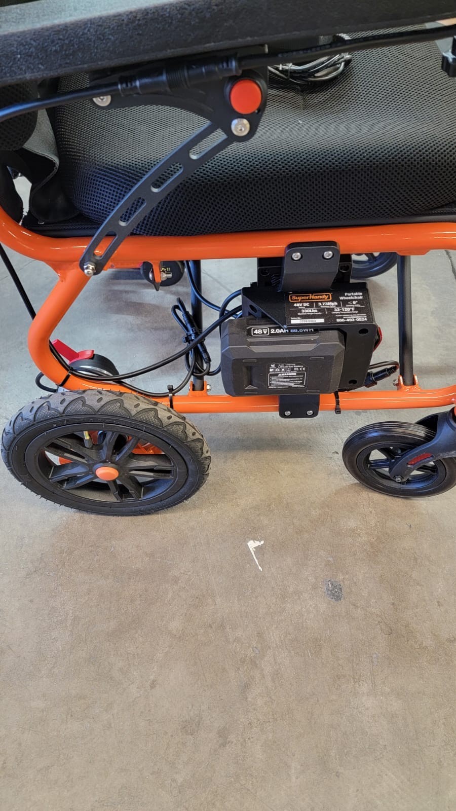 SuperHandy GoRide 2 Electric Wheelchair, Lightweight (42 lbs), Foldable